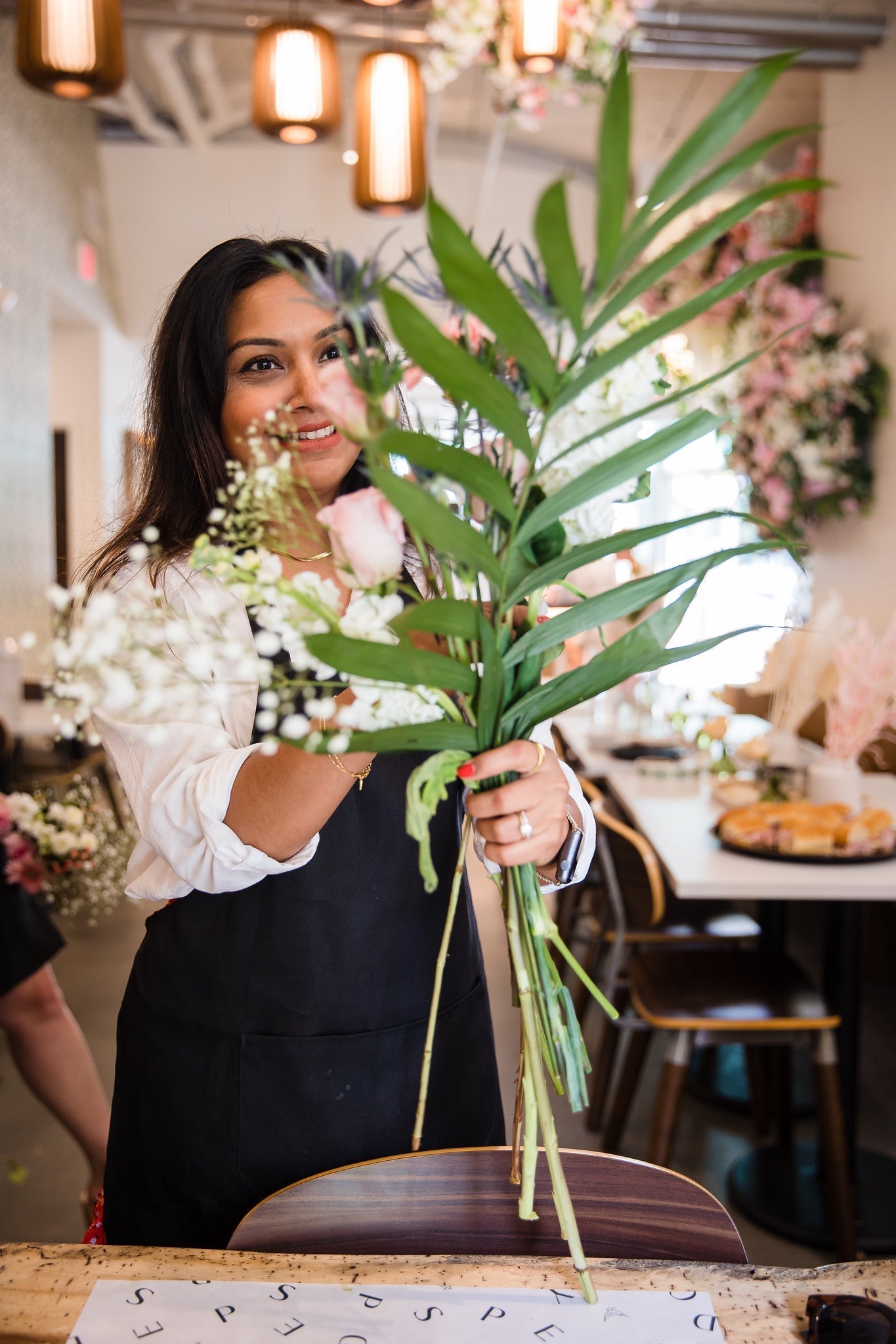 Sip and Design Hand tied bouquet Workshop